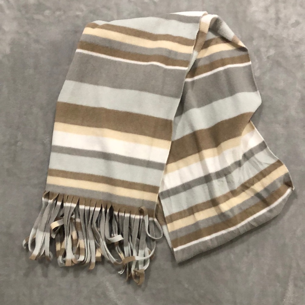 Tan and Gray Scarf